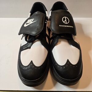 Nike Men Leather Black and White Kwondo 1 G Dragon Shoes Size 12